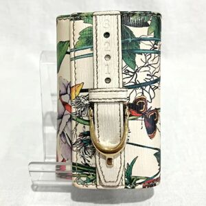 Gucci 309759-496334 Leather Flora Print Brand Accessories 6 Key Case Women's