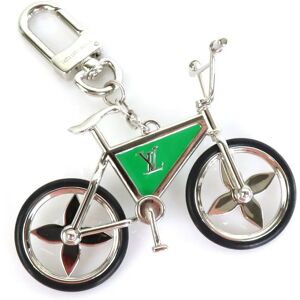 LOUIS VUITTON Charm Keychain Bijou Sac Bike Metal Silver x Green Unisex M77148