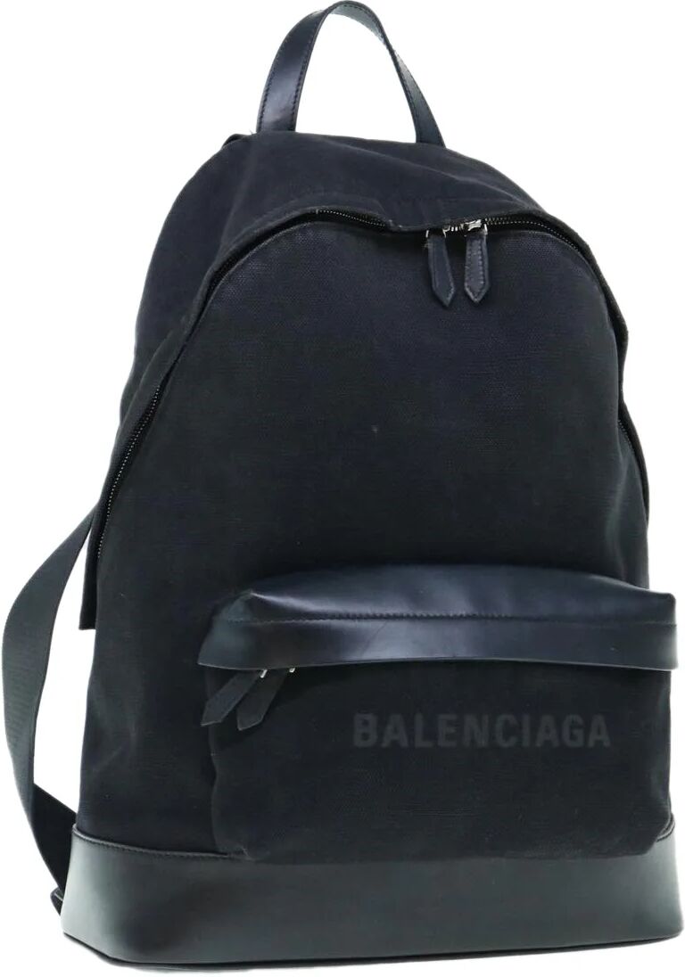 Balenciaga Backpack Canvas Black 392007 Auth bs10913