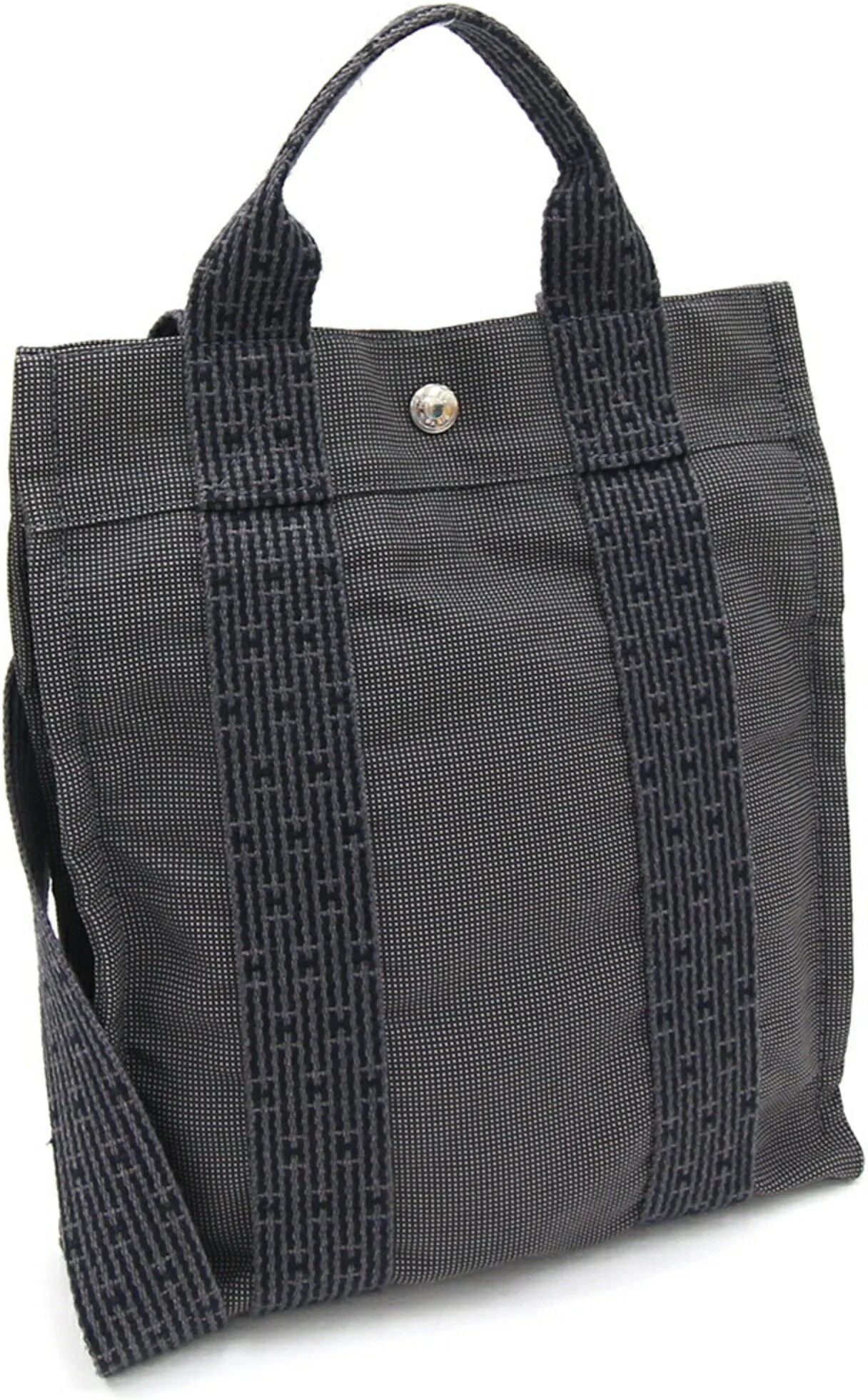 Hermes Backpack Yale Line Ad PM Gray Canvas Rucksack Men's Women's Square