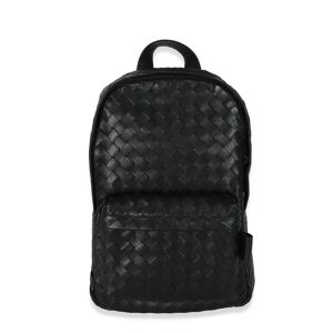 Bottega Veneta Black Calfskin Small Intrecciato Backpack