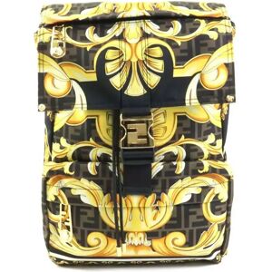 Fendi x VERSACE  Versace Backpack Fendace Nylon Black Yellow Men's 7VZ066-AITI 99800k