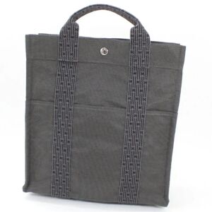 Hermes Air Line Backpack Ad MM Gray Canvas  Women's Men's T4339