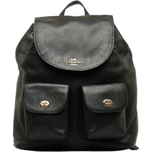 COACH Backpack F29008 Black Leather Women's