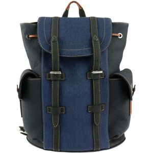 LOUIS VUITTON Christopher PM Backpack LV Fall Collection Rucksack/Daypack M21373 Taurillon Leather Blue Black Vuitton