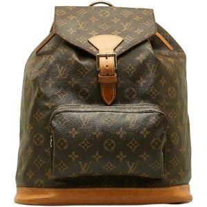 LOUIS VUITTON Monogram Montsouris GM Rucksack Backpack M51135 Brown PVC Leather Women's