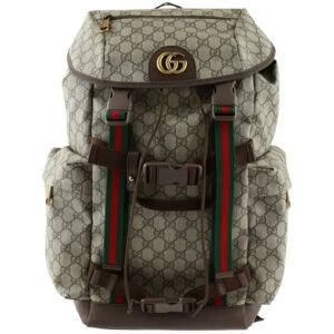 Gucci Skateboard Backpack GG Marmont Rucksack/Daypack 690999 Supreme Canvas Leather Beige Brown Web Stripe