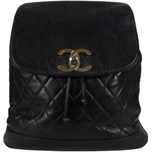 Chanel Vintage Quilted Lambskin Drawstring Backpack