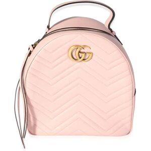 Gucci Pink Matelasse Calfskin GG Marmont Dome Backpack