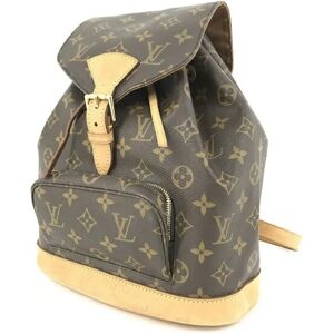 LOUIS VUITTON Monsouris MM Monogram Backpack Daypack Brown PVC Women's Men's Fashion M51136