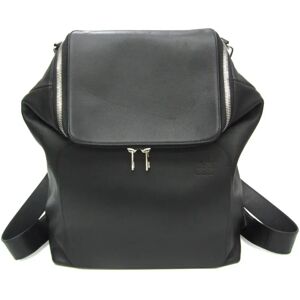 Loewe GOYA Men,Women Leather Backpack Black