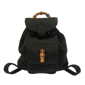 Bamboo Satin Black 005 4781 0319 Rucksack Backpack Bag 0059 GUCCI