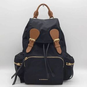 Burberry Rucksack Backpack Black Nylon Leather 4016622