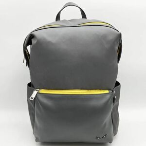 Fendi Rucksack Daypack Gray Yellow Nylon Ladies Men's Fashion Simple Brand Bag 7VZ035 USED