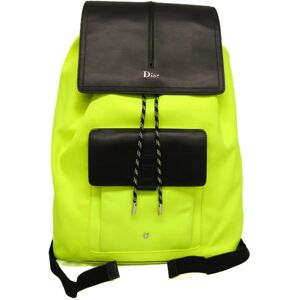 Christian Dior HOMME BEE MOTION Women,Men Nylon Canvas,Leather Backpack Black,Yellow