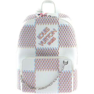 LOUIS VUITTON Racer Backpack Damier Spray Rucksack/Daypack M20664 PVC Leather White Red