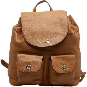 COACH Rucksack Backpack Brown Leather Ladies