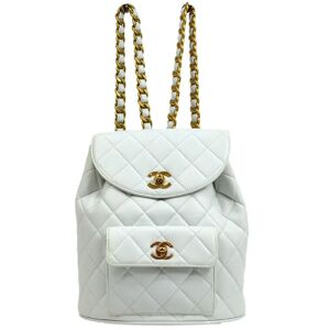 Chanel * 1994-1996 White Lambskin DUMA Backpack 41486