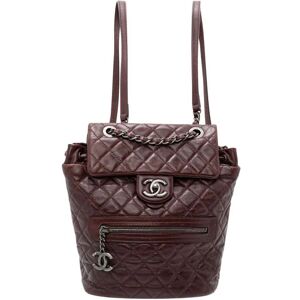 Chanel Paris-Salzburg Mountain Maroon Calfskin Leather Backpack, BURGUNDY