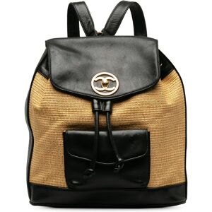 Chanel CC Raffia and Leather Duma Backpack