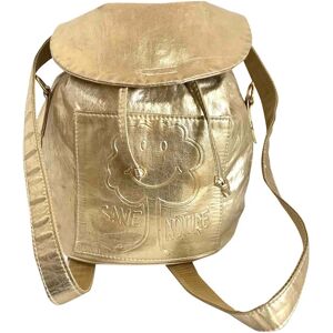 Moschino Vintage champagne gold leather backpack, shoulder bag from SAVE NATURE collection