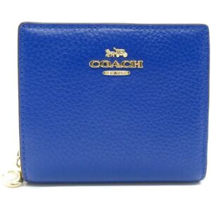 COACH Two fold wallet Blue leather C2862IMPDU