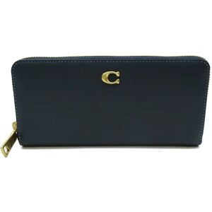 COACH Round long wallet Blue leather CH822B4/DE