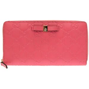 Gucci Shima 388680 Leather Pink Round Wallet Purse