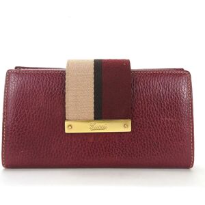 Gucci Long Wallet 181668 Leather Bordeaux Women's Accessories bordeaux