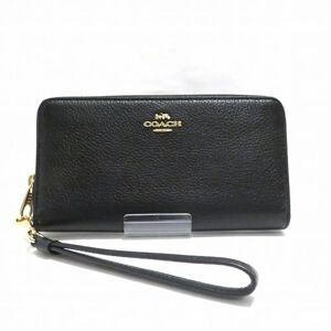 COACH round zipper long wallet C4451 men women