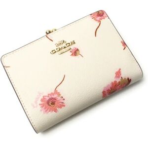 COACH Snap Wallet Clasp with Multi Floral Print Bifold Chalk C8737 IMCAH Outlet Ladies