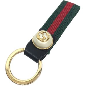 Gucci Webbing Line Pearl Keyring Keychain Green x Red  Wallet aq8416