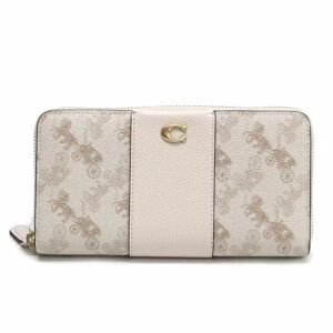 COACH Horse & Carriage Round Long Wallet Ivory