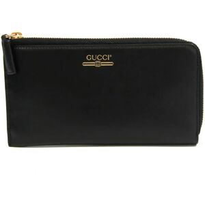 Gucci L-shaped Fastener 573116 Women's Leather Long Wallet [bi-fold] Black