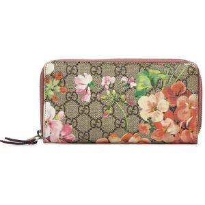 Gucci GG Supreme Blooms Zip Around Long Wallet Long Wallets