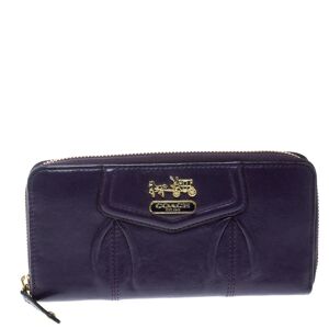 COACH Purple Leather Zip Around Wallet