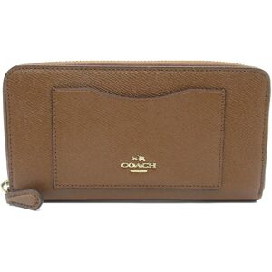 COACH Round long wallet Brown leather F54007IMEB0