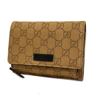 Gucci Wallet GG Canvas 101592 0416 Beige Men's Women's