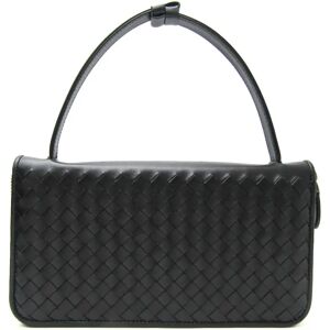 Bottega Veneta Intrecciato Multi Case / Travel Case 169730 Women,Men Leather Long Wallet [bi-fold] Black