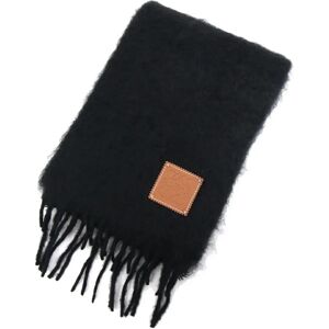 Loewe Muffler Anagram F655254X01 Black 50% Mohair 48% Wool 2% Nylon Stole Shawl Women Men