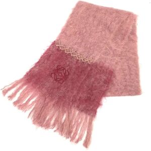 Loewe Scarf Mohair Wool Pink