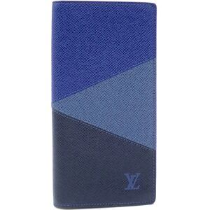 LOUIS VUITTON Bifold Long Wallet Taiga V Portefeuille Brother NM Men's M30713 Blue