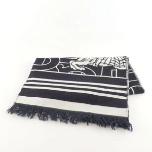 Burberry Montage Wool Silk Jacquard Stole [Black White] Men's