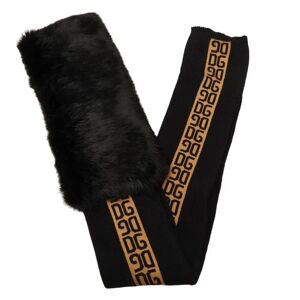 Scarf Shawl Black Fur Cotton Women's DOLCE&GABBANA