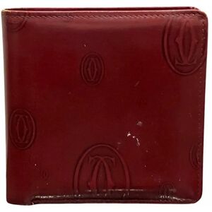 Cartier Happy Birthday Bordeaux Patent Leather Bi-Fold Wallet for Women