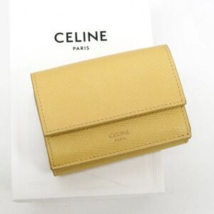 Celine Small Trifold Wallet Light Yellow