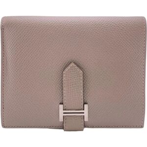 Hermes Bearn Compact Bi-fold Wallet Grey Unisex Z0005922