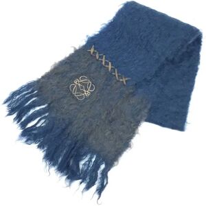 Loewe Scarf Mohair Wool Blue