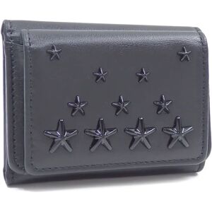 JIMMY CHOO Tri-fold Wallet for Women, Black Leather J000153818001, Star Studs A6047125