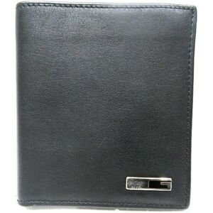 Gucci Leather Black 28995 Wallet Billfold Men's